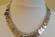 DesignSix London Silver Circular Disc Necklace New With Tags