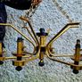 Mid-century Brass & Bakelite Light Fittings with matching wall lights Image 4