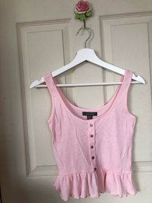 Girls Pink Ruffled top