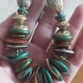 Vintage necklace with turquoise beads. Image 2