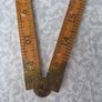 Antique 24 2FT Wood & Brass Pocket Ruler No. 25P Image 4
