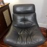 Grey Leather Swivel Chair Image 2