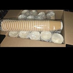 400 -Bulk Disposable Kraft Paper Coffee Cups