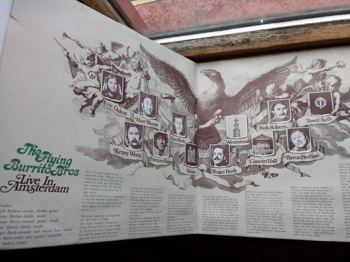 1972 The Flying Burrito Brothers - Live in Amsterdam 12in Vinyl Double LP Album