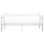 Pull-out Sofa Bed Frame White Metal 90x200 cm Image 7