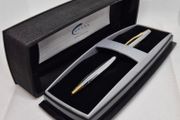 Vintage Cross ATX Medallist Ballpoint Pen Chrome &amp; Gold