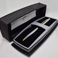 Vintage Cross ATX Medallist Ballpoint Pen Chrome & Gold