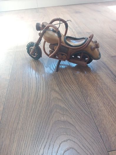 wooden motorbike ornament