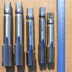 Lot of 5 Heavy Duty Metric Fine Taps Set M17 M18 M19 M20 HSS R6M5 Repair Tools.