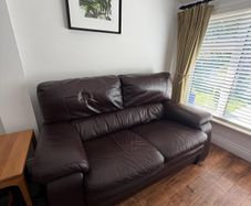 2 seater leather couch