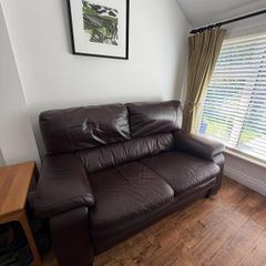 2 seater leather couch