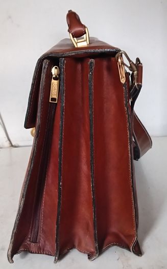 Stratic Germany Vintage Expandable Leather Briefcase