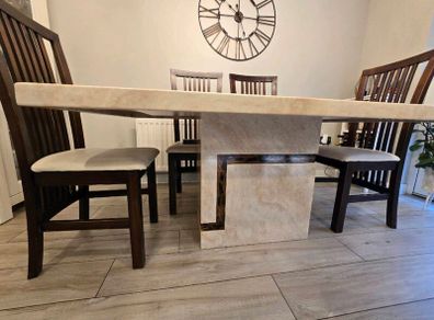 Marble kitchen/dinning room table and chairs