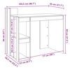 Office Desk Smoked Oak 103.5x56.5x94 cm Engineered Wood