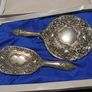 Vintage Victoria Vanity Mirror and Brush Silver Plated Set Image 4