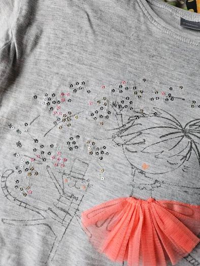 NEXT Girls Long-sleeved T-shirt in Grey 3-4 Years