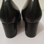 PieSanto Black Pump Shoes Wide Fit (G) Block Heel UK2 EU35 Removable Insole CAN POST Image 6