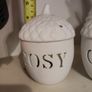 Pair of White Ceramic "Cosy" Acorn Tealight Holders (Perfect Condition) Image 2