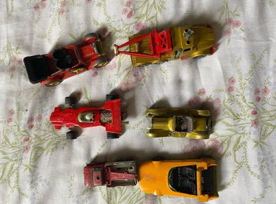 6 toy cars lot of vintage Matchbox / Lesney die-cast vehicles: