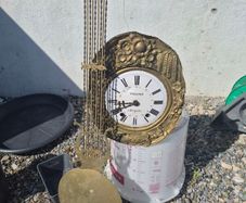 Antique French Comtoise Clock With Pendulum For Restoration