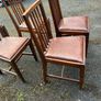 Arts and Crafts Style Solid Wooden Chairs x6 Image 5