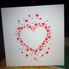 Heart/Love Themed Homemade Greeting Card