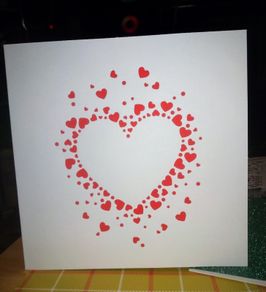 Heart/Love Themed Homemade Greeting Card