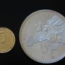 Ukraine 1993 European currencies | Silver plated proof Medal with inlay gold gilded 5 Kopiikas 1992 Image 3