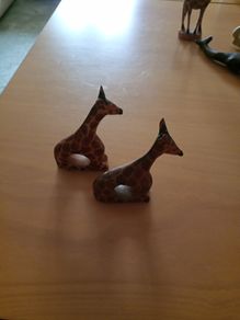 Wooden African napkin holder Giraffe