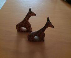 Wooden African napkin holder Giraffe