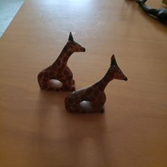 Wooden African napkin holder Giraffe