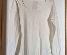 Camaieu Top Light Jumper Scoop Neck Shades of white/off white s. XL