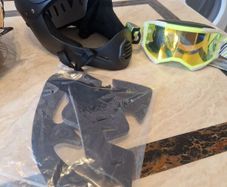Safety helmet and goggles
