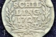 Germany 1727 Silver 1 Schilling Hamburg, Free Hanseatic city of