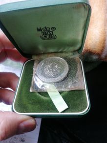 1972 UK Silver Proof 25 New Pence Coin