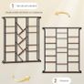 Vintage Bookcase, 3 Column 6 Tier Tree Shaped Bookcase, 17 Compartments Image 2
