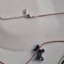Swarovski crystal blue dog corded necklace very good condition Image 8