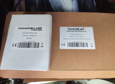 2 Sterile Laser computer mouse and Sterile Flat keyboard