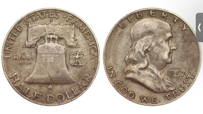 B.Franklin Half Dollar 1957 D