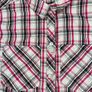 Quicksilver Button Up Short Sleeve Shirt Pink Plaid Sz Small - Pearl Button Image 3
