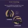 Tower T22008 CeraGlide Cordless Steam Iron with Ceramic Soleplate and Variable Steam Function, Purple Image 9