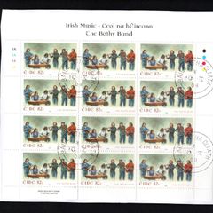 2008 Ireland Irish Music 82c The Bothy Band Commemorative Stamps Sheetlet Plate 1A1A1A1A Fine CDS Used with Dublin cancel of 26th June 2009 (First day of issue)