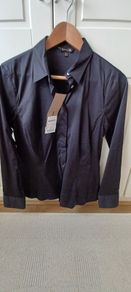 Massimo Dutti shirt black sz 16, new with tag