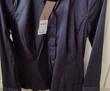 Massimo Dutti shirt black sz 16, new with tag