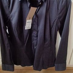 Massimo Dutti shirt black sz 16, new with tag