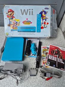 Blue Nintendo Wii Console