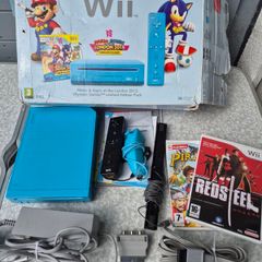 Blue Nintendo Wii Console