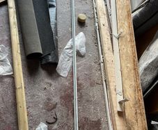 curtain rod cable pulled