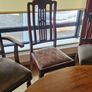 mahogany coffee table and 6 chairs, corner cabinet , 3 crystal bowls Image 4
