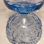 Decorative Vintage Small Blue Glass Footed Bowl, Tealight Candle Holde Image 5